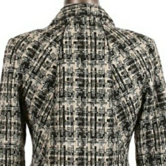 CAbi Faux Suede Perforated Scalloped Hem Asymmetrical Jacket Sz M - Picture 8 of 12